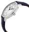 Montblanc Star Legacy Automatic Stainless Steel Silver Dial Blue Leather Strap Date Mens Watch 117575 - WAB - Shipping Dept.