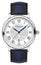 Montblanc Star Legacy Automatic Stainless Steel Silver Dial Blue Leather Strap Date Mens Watch 131209 - Watches & Beyond