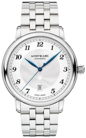 Montblanc Star Legacy Automatic Stainless Steel Silver Dial Date Mens Watch 117324 - WAB - Shipping Dept.