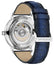 Montblanc Star Legacy Full Calendar Automatic Stainless Steel White Dial Blue Leather Strap Day/Date Month Moonphase Mens Watch 128676 - Watches & Beyond