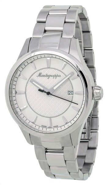 Montegrappa Fortuna White Dial Stainless Steel Quartz Men's Watch Date IDFOWAIJ - WAB - Shipping Dept.