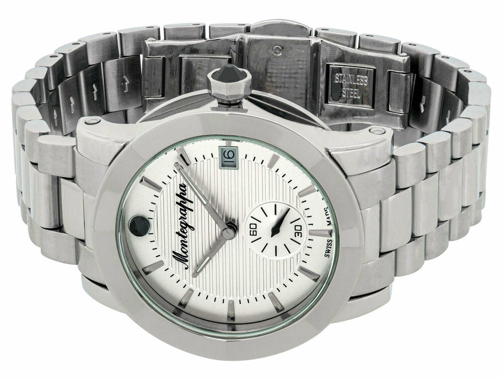 Montegrappa Nerouno Silver Dial Date Stainless Steel Quartz Women's Wa
