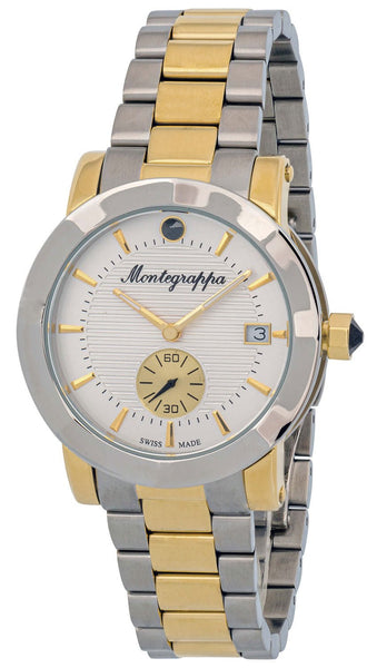 Montegrappa Nerouno White Dial Date Two Tone Stainless Steel Quartz Women's Watch IDLNWA18_Y - WAB - Shipping Dept.