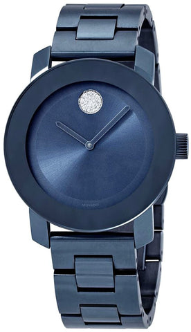 Movado Bold Light Blue Dial Ladies Watch 3600494 - WAB - Shipping Dept.