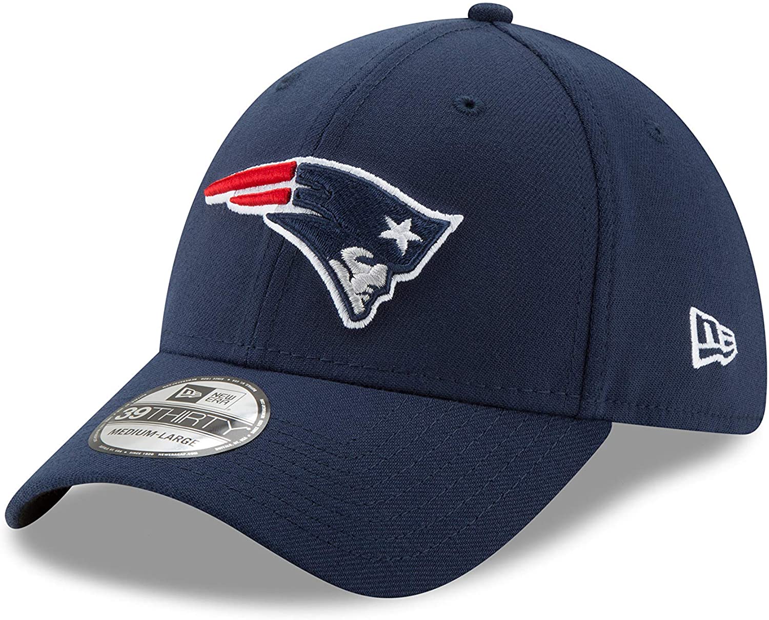 New Era NFL New England Patriots Team Classic 39THIRTY Stretch Fit Cap, Blue, Medium - Large 11033111 - WAB - Shipping Dept.