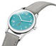 NOMOS Glashutte Club Campus 38 "Endless Blue" Manual Wind Stainless Steel Turquoise Blue Dial Gray Velour Strap Mens Watch 724.GB - Watches & Beyond