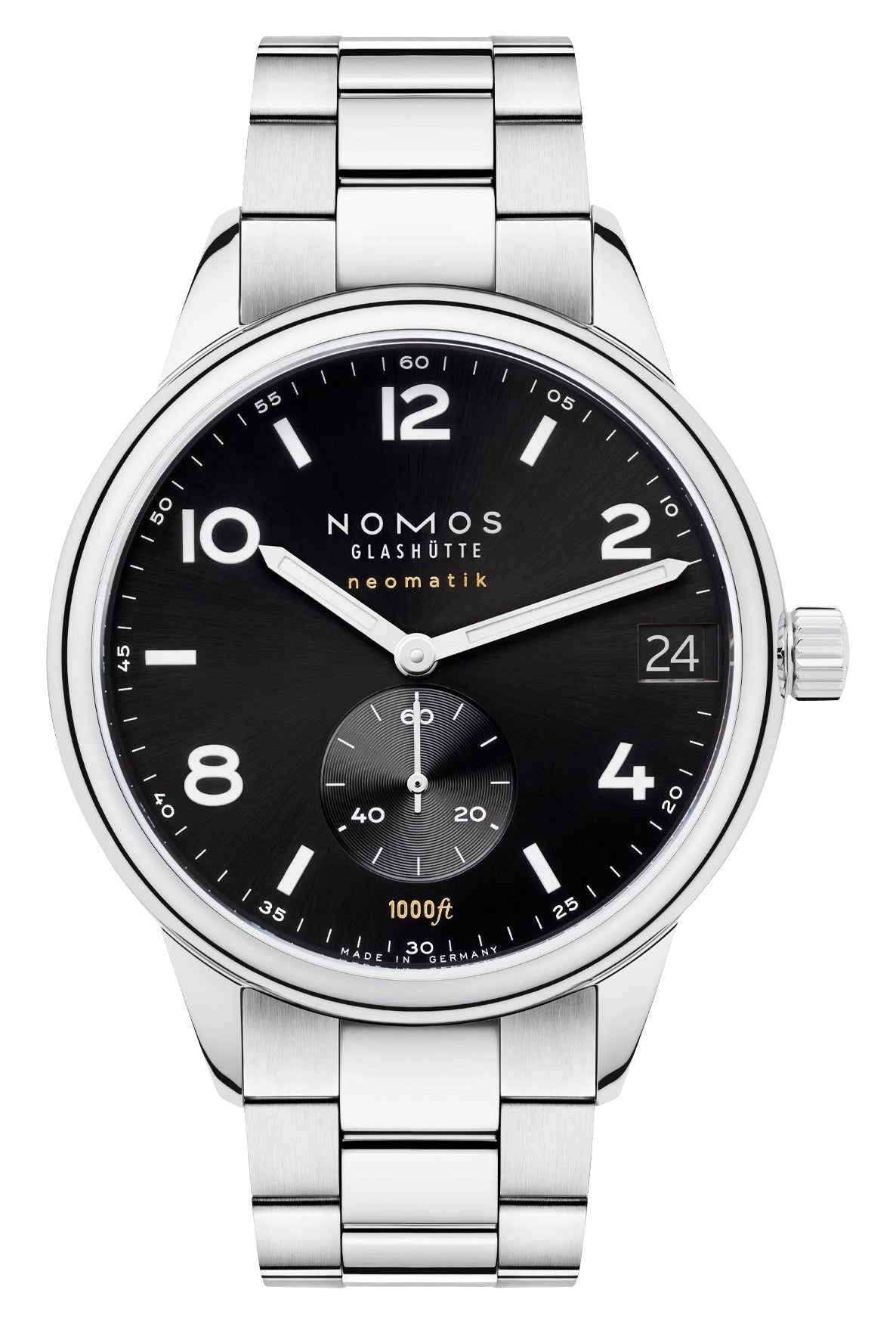NOMOS Glashutte Club Sport Neomatik 42 Date Automatic Stainless Steel Black Dial Divers Mens Watch 781 - Watches & Beyond
