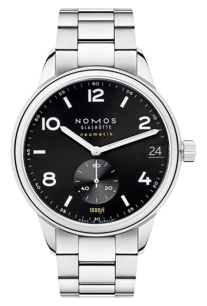 NOMOS Glashutte Club Sport Neomatik 42 Date Automatic Stainless Steel Black Dial Divers Mens Watch 781 - Watches & Beyond