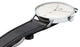 NOMOS Glashutte Metro Date Power Reserve Manual Wind Stainless Steel White Dial Black Leather Strap Mens Watch 1101 - Watches & Beyond