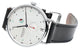 NOMOS Glashutte Metro Date Power Reserve Manual Wind Stainless Steel White Dial Black Leather Strap Mens Watch 1101 - Watches & Beyond