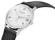 NOMOS Glashutte Minimatik 39 Date Manual Wind Stainless Steel White/Silver Dial Black Leather Strap Mens Watch 1250 - Watches & Beyond