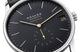 NOMOS Glashutte Orion Neomatik 41 Automatic Stainless Steel Black Dial Black Leather Strap Date Mens Watch 366 - Watches & Beyond
