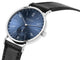 NOMOS Glashutte Tangente 2Date Manual Wind Stainless Steel Blue Dial Black Leather Strap Mens Watch 136 - Watches & Beyond