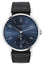 NOMOS Glashutte Tangente 2Date Manual Wind Stainless Steel Blue Dial Black Leather Strap Mens Watch 136 - Watches & Beyond