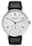 NOMOS Glashutte Tangente Neomatik 41 Update Automatic Stainless Steel White Dial Black Leather Strap Date Mens Watch 180 - Watches & Beyond