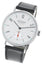 NOMOS Glashutte Tangente Neomatik Automatic Stainless Steel White Dial Black Leather Strap Unisex Watch 175 - Watches & Beyond