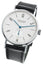 NOMOS Glashutte Tangomat Date Automatic Stainless Steel White Dial Black Leather Strap Mens Watch 602 - Watches & Beyond
