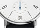NOMOS Glashutte Tangomat Date Automatic Stainless Steel White Dial Black Leather Strap Mens Watch 602 - Watches & Beyond