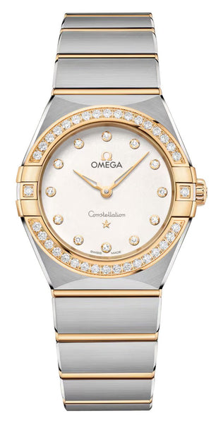 Omega Constellation Stainless Steel & 18K Yellow Gold Silver Dial Diamonds Quartz Womens Watch 131.25.28.60.52.002 - WAB - Shipping Dept.