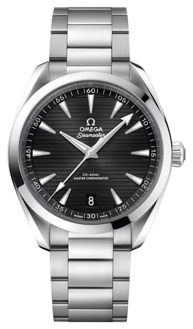 Omega Seamaster Aqua Terra Automatic Chronometer Stainless Steel Black Dial Date Mens Watch 220.10.41.21.01.001 - WAB - Shipping Dept.