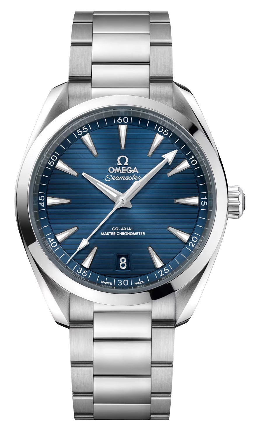 Omega Seamaster Aqua Terra Automatic Chronometer Stainless Steel Blue Dial Date Mens Watch 220.10.41.21.03.004 - WAB - Shipping Dept.