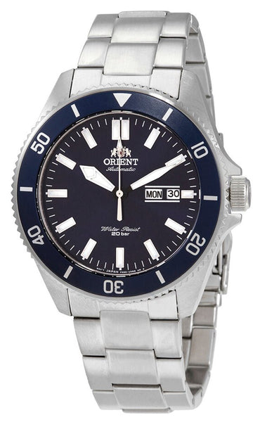 Orient Kanno Automatic Stainless Steel Blue Dial Day - Date Divers Mens Watch RA - AA0009L19A - WAB - Shipping Dept.