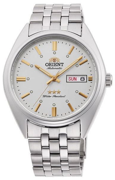 Orient TriStar Automatic Stainless Steel Silver - Tone Dial Day - Date Mens Watch RA - AB0E10S19B - WAB - Shipping Dept.