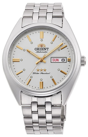 Orient TriStar Automatic Stainless Steel Silver - Tone Dial Day - Date Mens Watch RA - AB0E10S19B - WAB - Shipping Dept.