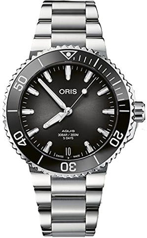 Oris Aquis Automatic Stainless Steel Gray Dial Date Divers Mens Watch 400 7769 4154 - 07 8 22 09PEB - WAB - Shipping Dept.