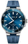 Oris Aquis Date Automatic Stainless Steel Blue Dial Blue Rubber Strap Divers Mens Watch 01 733 7789 4135 - 07 4 23 35FC - Watches & Beyond