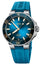 Oris Aquis Date Automatic Stainless Steel Blue Dial Blue Rubber Strap Divers Mens Watch 400 7769 4125 - 07 4 22 75FC - Watches & Beyond
