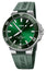 Oris Aquis Date Automatic Stainless Steel Green Dial Green Rubber Strap Divers Mens Watch 733 7789 4157 - 07 4 23 37FC - Watches & Beyond