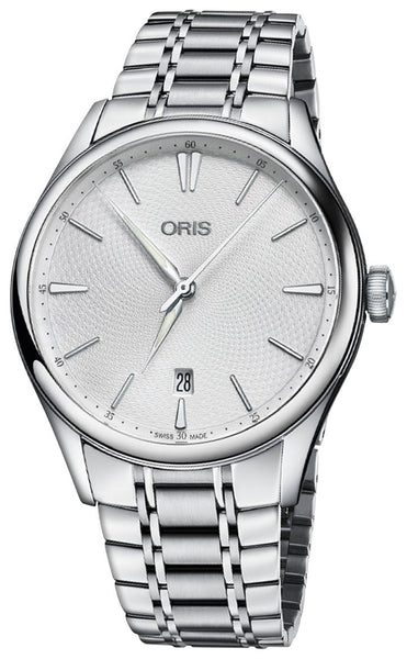 Oris Artelier Date Automatic Stainless Steel Silver Dial Mens Watch 733 7721 4051 - 07 8 21 88 - Watches & Beyond