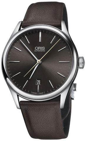 Oris Artelier Limited Edition Dexter Gordon Automatic Stainless Steel Brown Leather Strap Brown Dial Date Mens Watch 733 7721 4083 - Set LS - WAB - Shipping Dept.