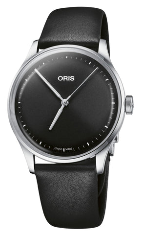 Oris Artelier S Automatic Stainless Steel Black Dial Black Leather Strap Unisex Watch 733 7762 4054 - 07 5 20 69FC - Watches & Beyond