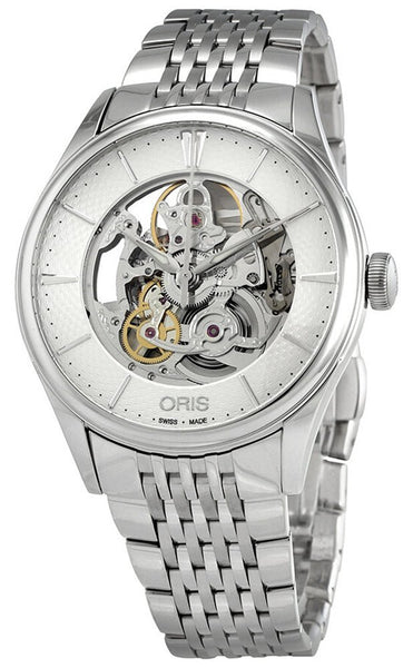 Oris Artelier Skeleton Automatic Stainless Steel Mens Watch 734 7721 4051 - 07 8 21 88 - WAB - Shipping Dept.