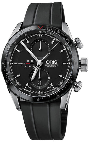 Oris Artix GT Automatic Chronograph Stainless Steel Black Dial Black Rubber Strap Date Mens Watch 582 7658 4034 - 07 8 23 82 - WAB - Shipping Dept.