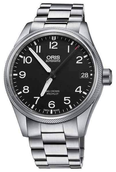 Oris Big Crown ProPilot Automatic Stainless Steel Black Dial Date Mens Watch 751 7697 4164 - 07 8 20 19 - WAB - Shipping Dept.