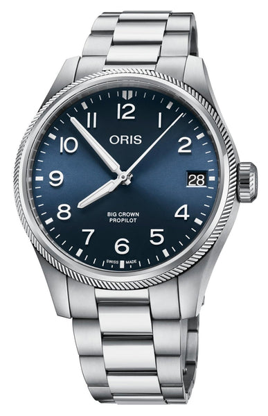 Oris Big Crown ProPilot Automatic Stainless Steel Blue Dial Date Mens Watch 751 7761 4065 - 07 8 20 08P - WAB - Shipping Dept.