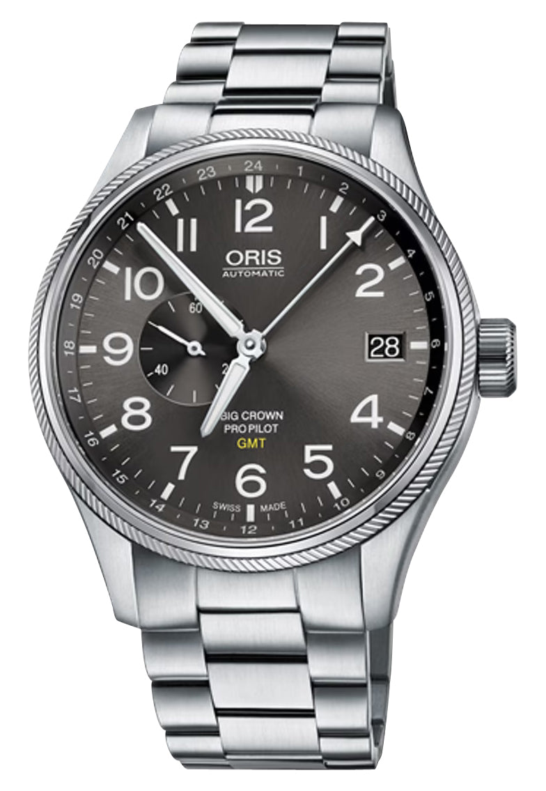 Oris Big Crown ProPilot GMT Automatic Stainless Steel Gray Dial Date Mens Watch 748 7710 4063 - 07 8 22 19 - Watches & Beyond