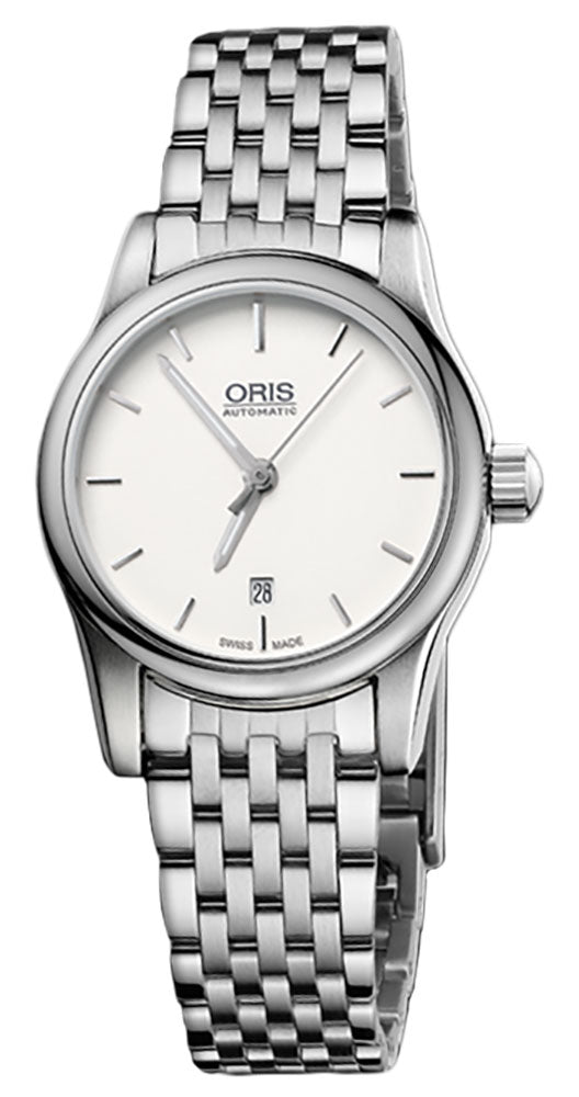 Oris Classic Date Automatic Stainless Steel Silver Dial Womens Watch 561 7650 4051 - 07 8 14 61 - WAB - Shipping Dept.