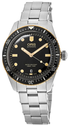 Oris Divers Sixty - Five Automatic Stainless Steel Black Dial Date Mens Watch 01 733 7707 4354 - 07 8 20 18 - Watches & Beyond