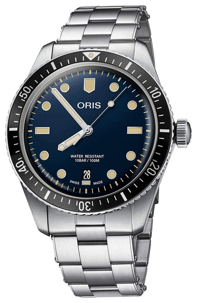 Oris Divers Sixty - Five Automatic Stainless Steel Blue Dial Date Mens Watch 733 7707 4055 - 07 8 20 18 - WAB - Shipping Dept.