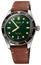 Oris Divers Sixty - Five Automatic Stainless Steel & Bronze Green Dial Brown Leather Strap Date Mens Watch 733 7707 4357 - 07 5 20 45 - WAB - Shipping Dept.