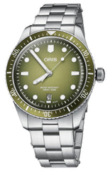 オメデット Oris Divers Sixty-Five Automatic Stainless Steel Green Dial Date Mens
