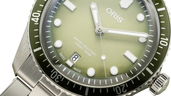 Oris Divers Sixty-Five Automatic Stainless Steel Green Dial Date Mens