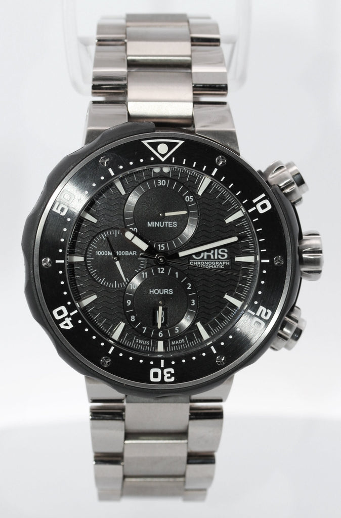 Oris ProDiver Chronograph Automatic Titanium Interchangeable Black Rub