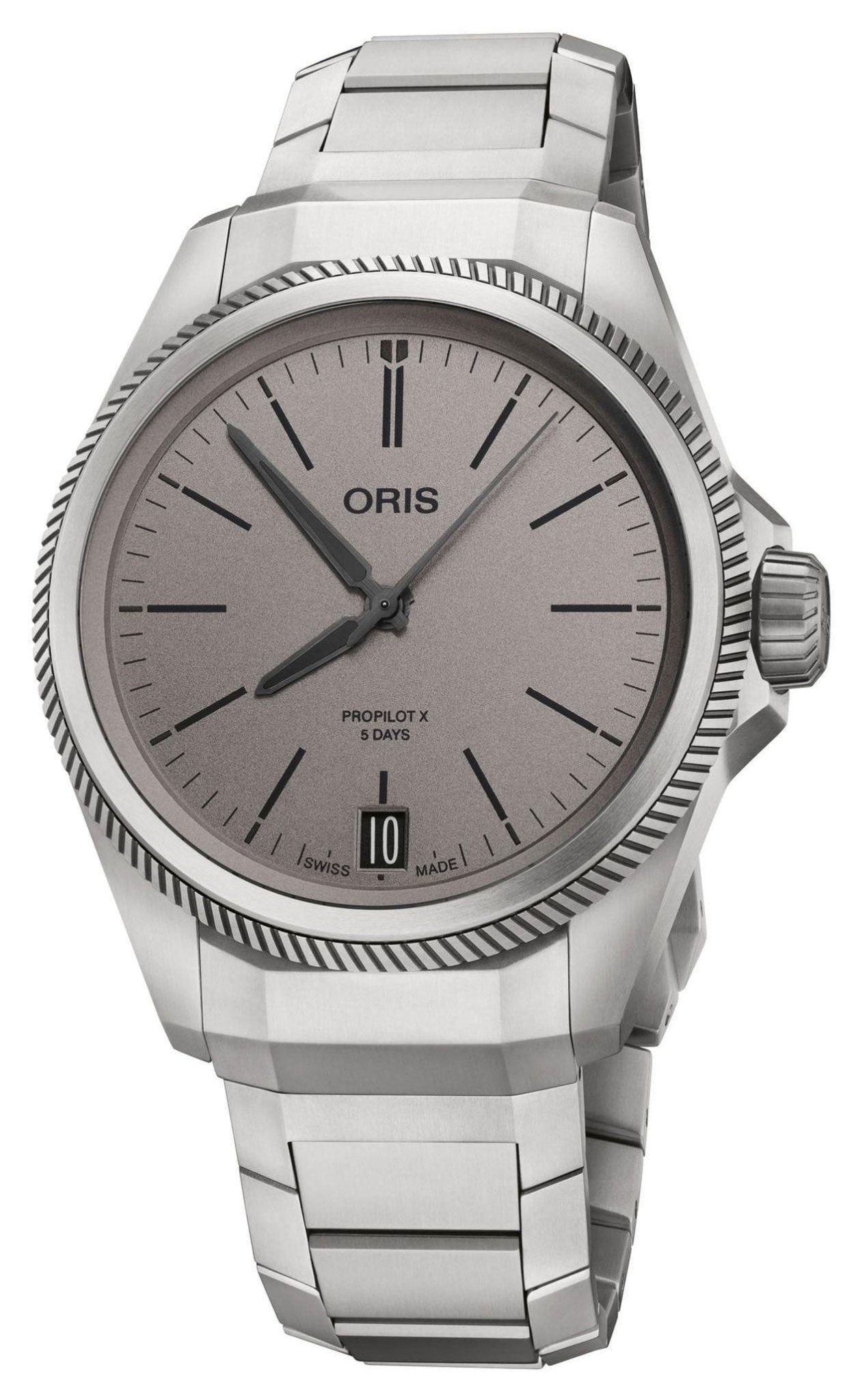 Oris ProPilot X Calibre 400 Automatic Titanium Gray Dial Date Mens Watch 400 7778 7153 - 07 7 20 01TLC - WAB - Shipping Dept.