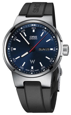 Oris Williams Automatic Stainless Steel Blue Dial Black Rubber Strap Day/Date Mens Watch 735 7716 4155 - 07 4 24 50FC - WAB - Shipping Dept.