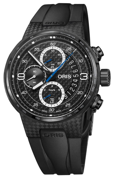 Oris Williams FW41 Limited Edition Chronograph Automatic Black Titanium Black Rubber Strap Black Dial Date Mens Watch 774 7725 8794 - Set RS - WAB - Shipping Dept.